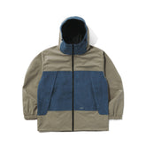 BSRabbit MMM HF WINDBREAKER HOODED JACKET ASH KHAKI / CORDUROY SKY